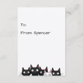 かわいい猫の友達バレンタインデーの子供教室 エンクロージャーカード (裏面)