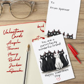 かわいい猫の友達バレンタインデーの子供教室 エンクロージャーカード