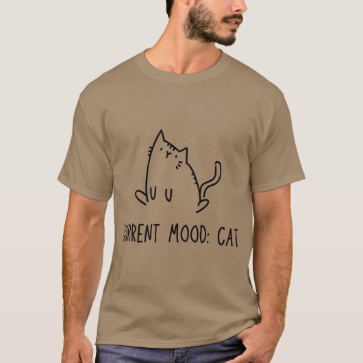 かわいい猫の友達 現在の気分 Tシャツ (正面)