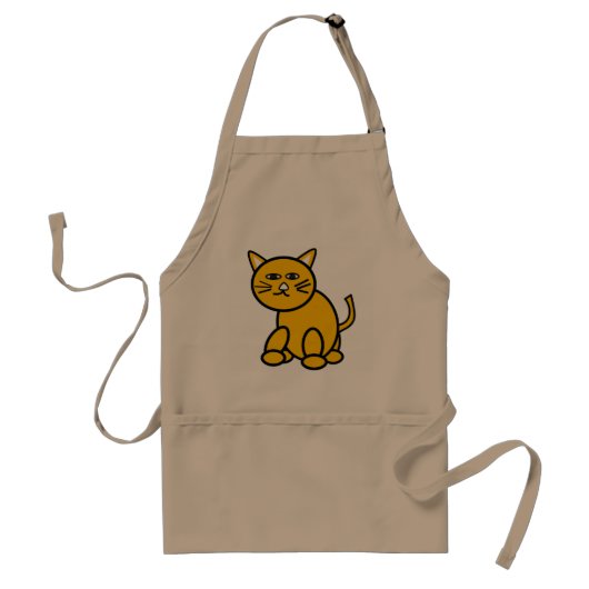 かわいい猫の台所エプロン スタンダードエプロン (正面)