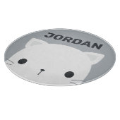 かわいい猫の名パーソナライズされた前 カッティングボード (角)