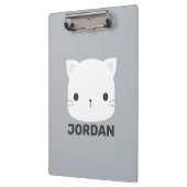 かわいい猫の名パーソナライズされた前 クリップボード (左)