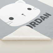 かわいい猫の名パーソナライズされた前 シェルパブランケット (3/4)