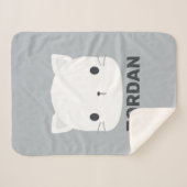 かわいい猫の名パーソナライズされた前 シェルパブランケット (正面(横))