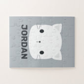 かわいい猫の名パーソナライズされた前 ジグソーパズル (横)