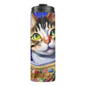 かわいい猫の名パーソナライズされた前 タンブラー (正面)