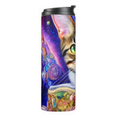 かわいい猫の名パーソナライズされた前 タンブラー (回転左)