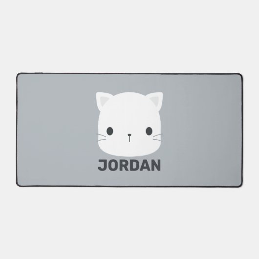 かわいい猫の名パーソナライズされた前 デスクマット (正面)