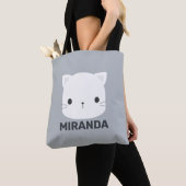 かわいい猫の名パーソナライズされた前 トートバッグ (クローズアップ)