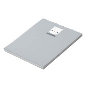 かわいい猫の名パーソナライズされた前 ノートパッド (回転)