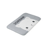 かわいい猫の名パーソナライズされた前 バスマット (アングル)