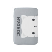 かわいい猫の名パーソナライズされた前 バスマット (正面縦)