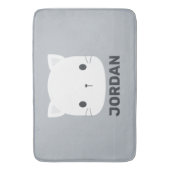 かわいい猫の名パーソナライズされた前 バスマット (正面縦)