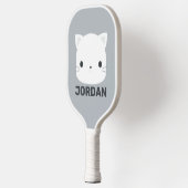 かわいい猫の名パーソナライズされた前 ピックルボールラケット (左)