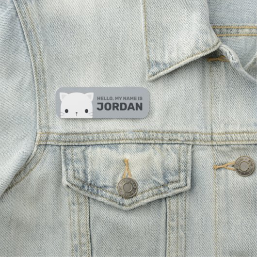 かわいい猫の名パーソナライズされた前 名札 (インサイチュ)