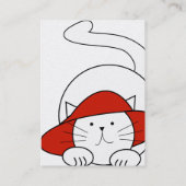 かわいい猫の名刺レッドハット 名刺 (裏面)