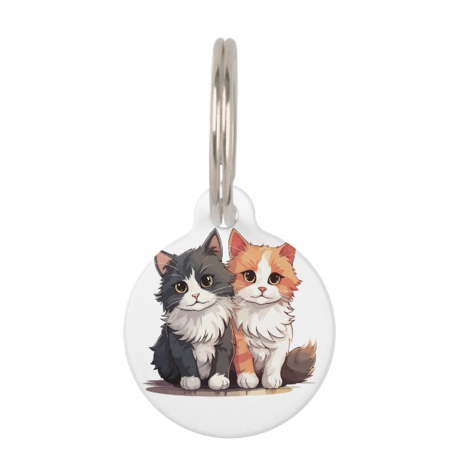 かわいい猫の名前ペット用名札 ペット　ネームタグ (正面)