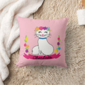 かわいい猫の名前入りな一流の枕 クッション (ブランケット)