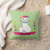 かわいい猫の名前入りな一流の枕 クッション (ブランケット)