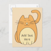 かわいい猫の名前 |ベージュ シーズンポストカード (正面/裏面)