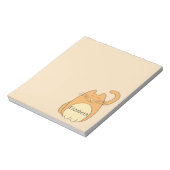 かわいい猫の名前 |ベージュ ノートパッド (回転)