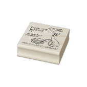 かわいい猫の図書館からの印 ラバースタンプ (スタンプ)