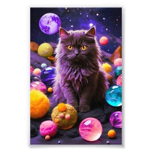 かわいい猫の壁掛けアート  デコレーション フォトプリント            (正面)