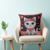 かわいい猫の変装 – バレンタインおもしろい クッション (椅子)