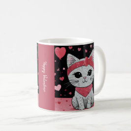 かわいい猫の変装 – バレンタインおもしろい コーヒーマグカップ