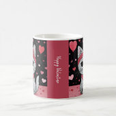 かわいい猫の変装 – バレンタインおもしろい コーヒーマグカップ (中央)