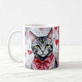 かわいい猫の変装 – バレンタインおもしろい コーヒーマグカップ (左)