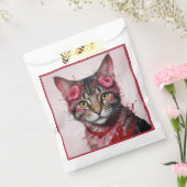 かわいい猫の変装 – バレンタインおもしろい フェイバーバッグ (封をした状態)