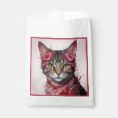 かわいい猫の変装 – バレンタインおもしろい フェイバーバッグ (正面)