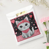 かわいい猫の変装 – バレンタインおもしろい フェイバーバッグ (封をした状態)