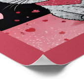 かわいい猫の変装 – バレンタインおもしろい ポスター (角)