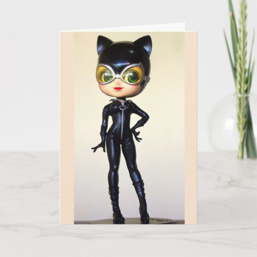 かわいい猫の女性誕生日カード カード (正面)