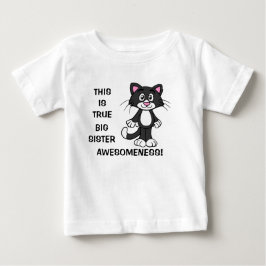 かわいい猫の姉さん偉さ 幼児ドレス ベビーTシャツ