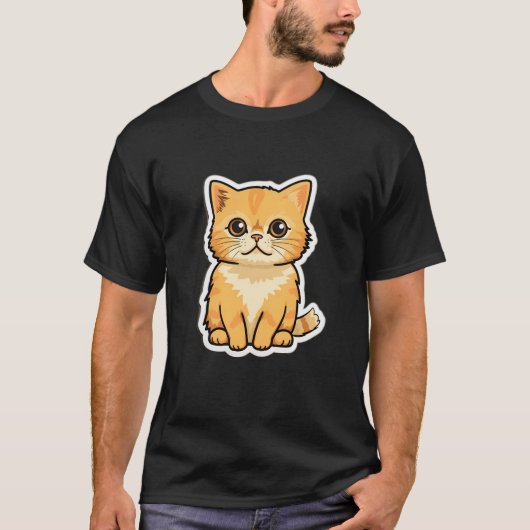 かわいい猫の姿 Tシャツ (正面)