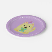 かわいい猫の子どもの誕生会 ペーパープレート (アングル)