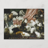 かわいい猫の子ねこ ヴィンテージ ファインアート オーダーメイド ポストカード (正面)