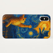 かわいい猫の子猫の星空のiPhone / iPadケース Case-Mate iPhoneケース (裏面(横))