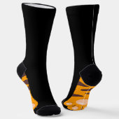 かわいい猫の子猫の足の足衣装おかしなハロウィーン ソックス (傾斜あり)