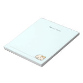 かわいい猫の子猫カラフルのグラデーシパーソナライズされたョン名 ノートパッド (回転)