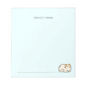 かわいい猫の子猫カラフルのグラデーシパーソナライズされたョン名 ノートパッド (正面)