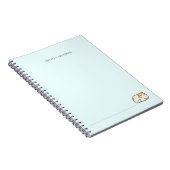 かわいい猫の子猫カラフルのグラデーシパーソナライズされたョン名 ノートブック (右側)