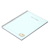 かわいい猫の子猫カラフルのグラデーシパーソナライズされたョン名 ノートブック (左側)