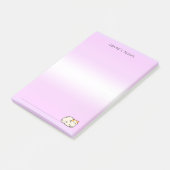 かわいい猫の子猫カラフルのグラデーシパーソナライズされたョン名 ポストイット (アングル)