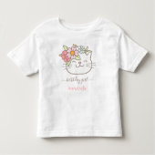 かわいい猫の子猫ネームガールフローラフローラ トドラーTシャツ (正面)