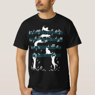 かわいい猫の子猫遊の音楽ノート Tシャツ