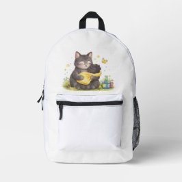 かわいい猫の学校用バックパック プリントバックパック